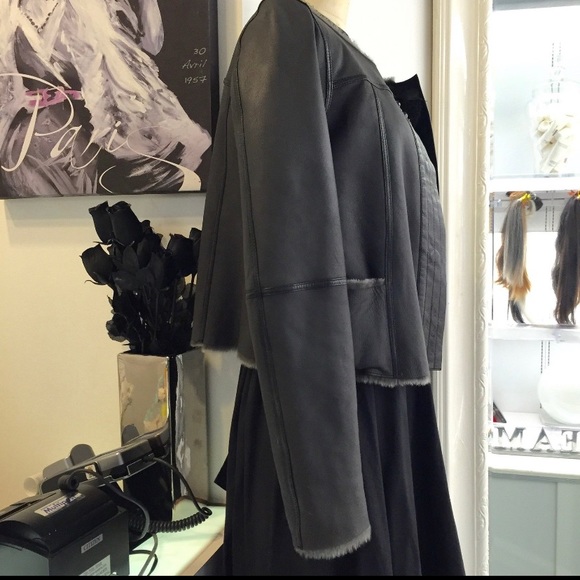 Designer Remix Cropped Leather Jacket - Picture 2 of 7